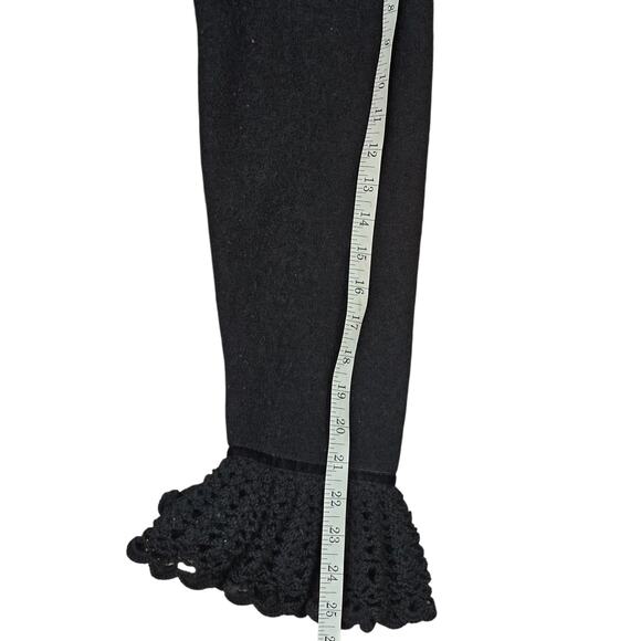 Lisa International 100% Wool Black jacket size L Gothic, Whimsical- Fairy - Picture 8 of 10